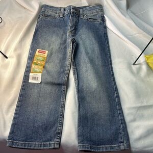 Wrangler Boy’s Blue Jeans, Boot cut, Size 4R, adjustable waist inside, NWT